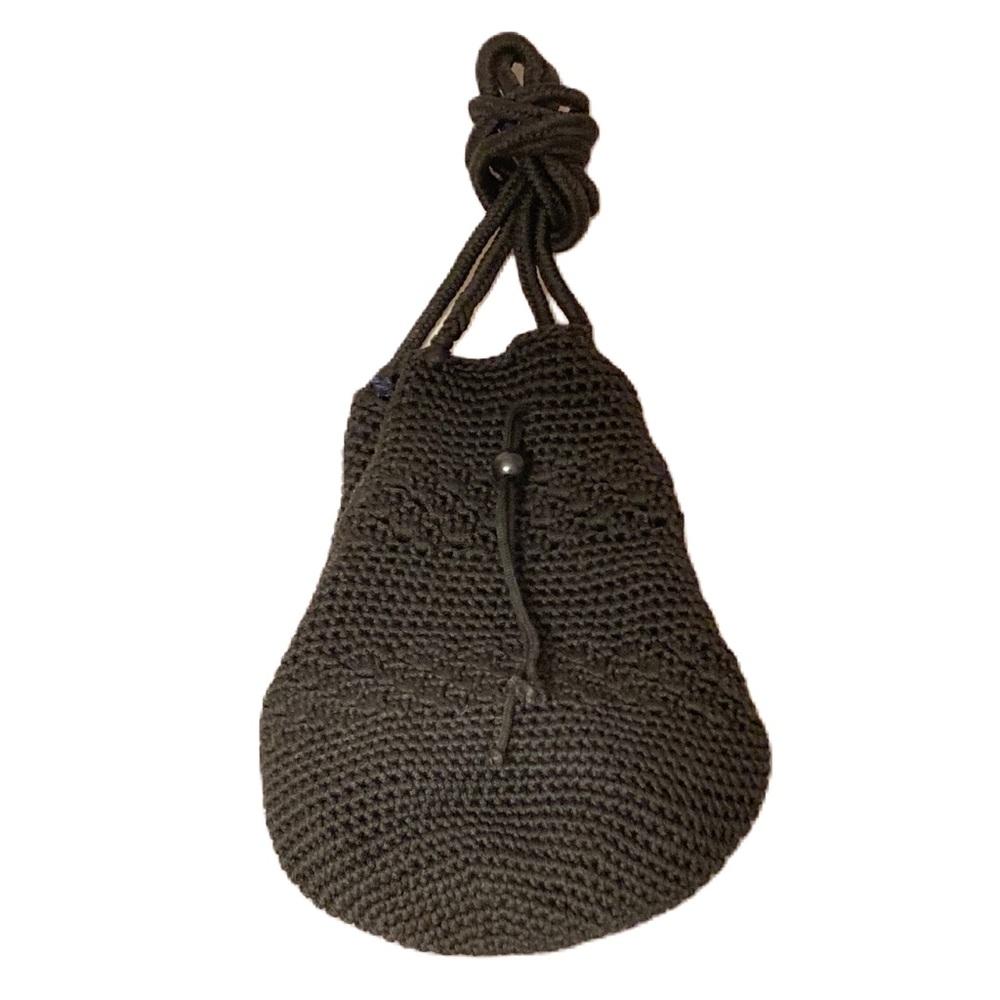 Host Pickblack Knit Drawstring Knapsnack Bag Purse - image 1
